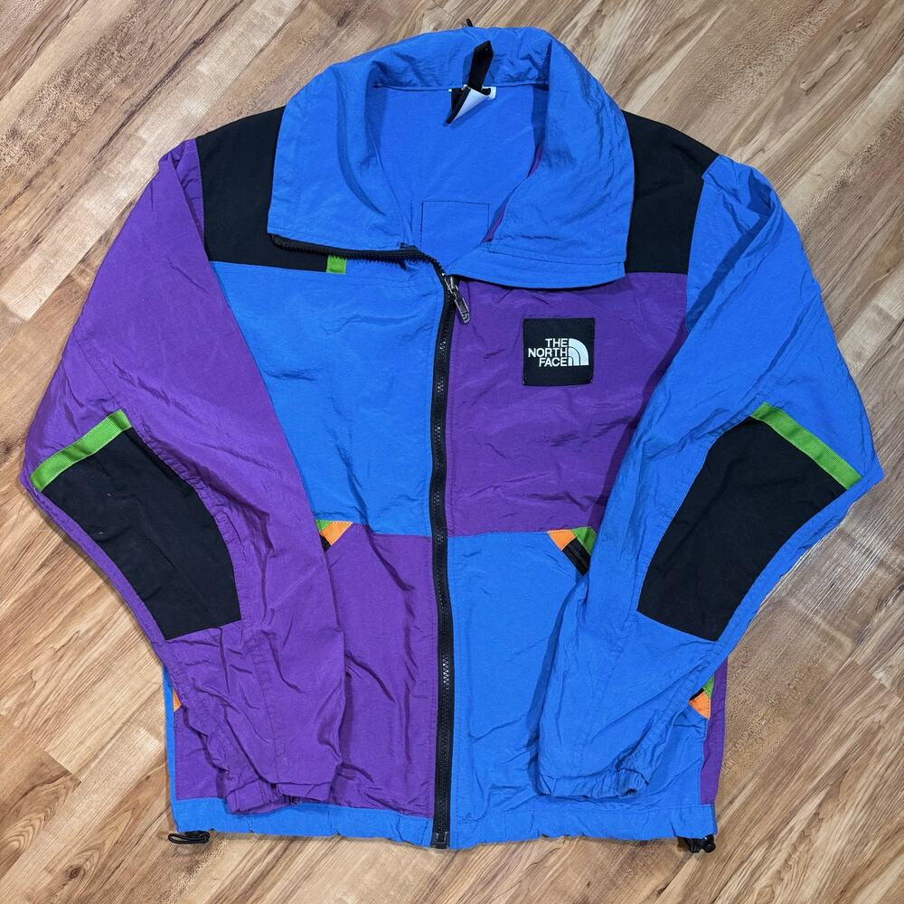 Vintage 90’s North Face Rare Multicolor Colorblock Nylon Ski Jacket Size XS